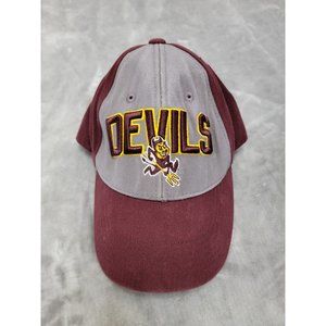 Arizona State Sun Devils Hat adjustable strap Gray Maroon Sparky‎ Embroidered